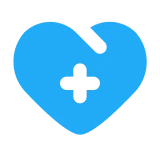 Healthcare symbol on black background