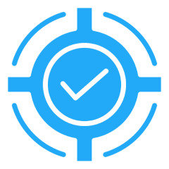Target with centered checkmark design
